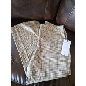 Cabi New NWT Tribute Trouser #6481 Beige plaid cropped Size 8